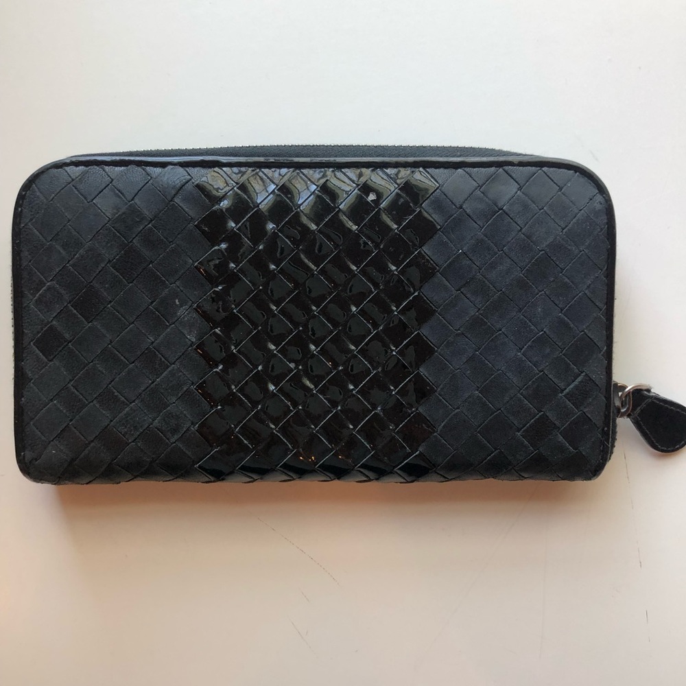 Bottega Veneta Black woven wallet